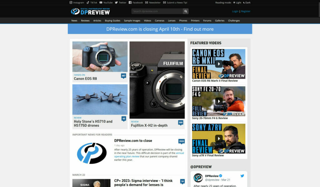 Farewell to DPReview.com: A Recap of Its Contributions to Digital Photography 1