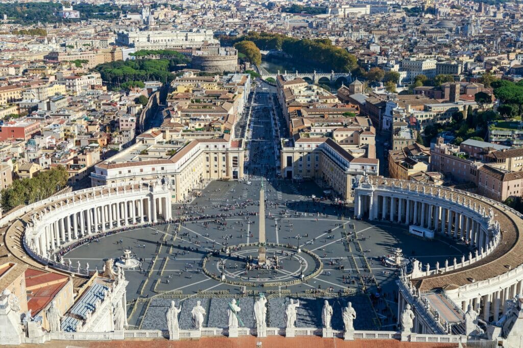 view of St. Peter's Square in the Vatican