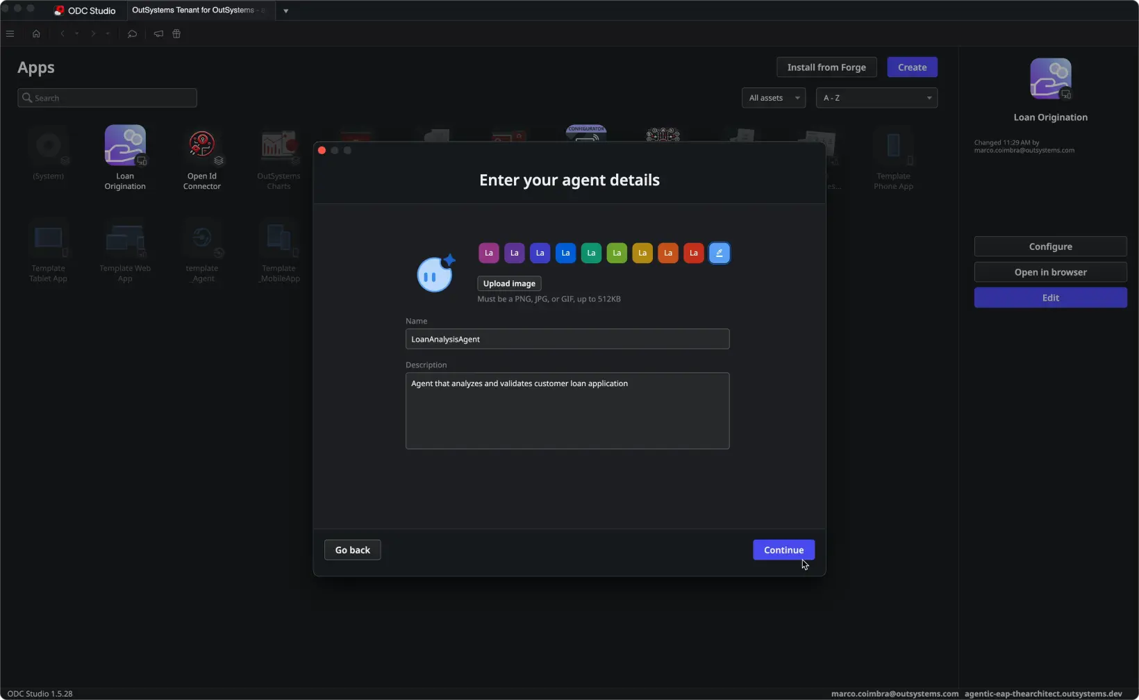 Outsystems agent workbench